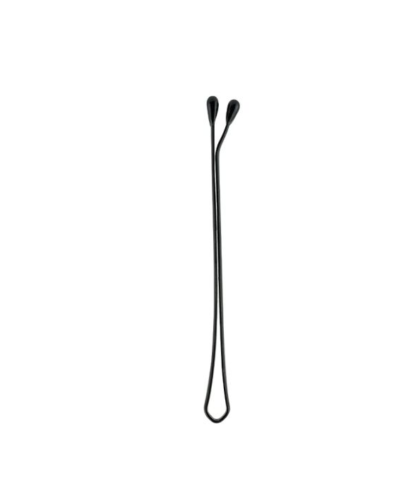 12 Clips planos 60 mm negro Beter
