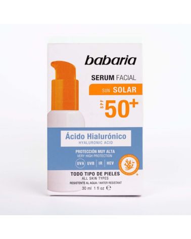 Serum Facial Solar Ácido Hialurónico SPF50+ Babaria