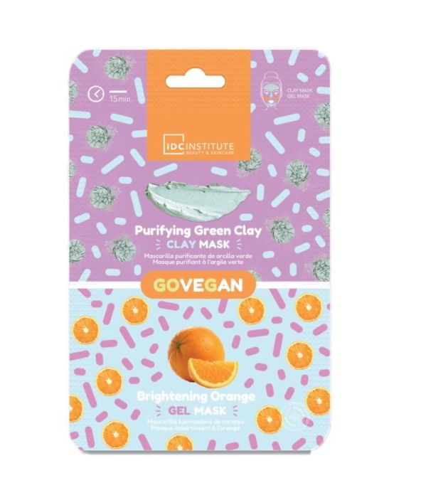 Essentials Duo Green Clay + Orange Gel Mask IDC