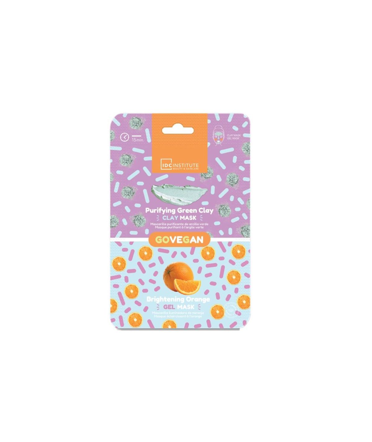 Essentials Duo Green Clay + Orange Gel Mask IDC Essentials Duo Green Clay + Orange Gel Mask IDC