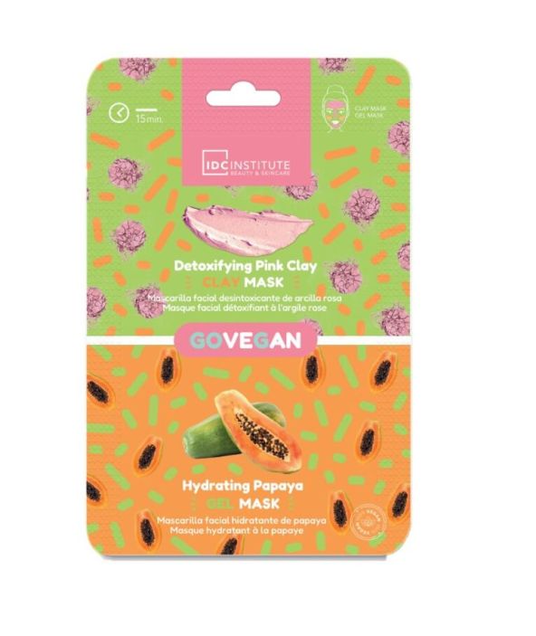 Essentials Duo Pink Clay + Papaya Gel Mask IDC