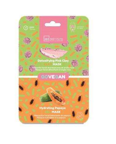 Essentials Duo Pink Clay + Papaya Gel Mask IDC