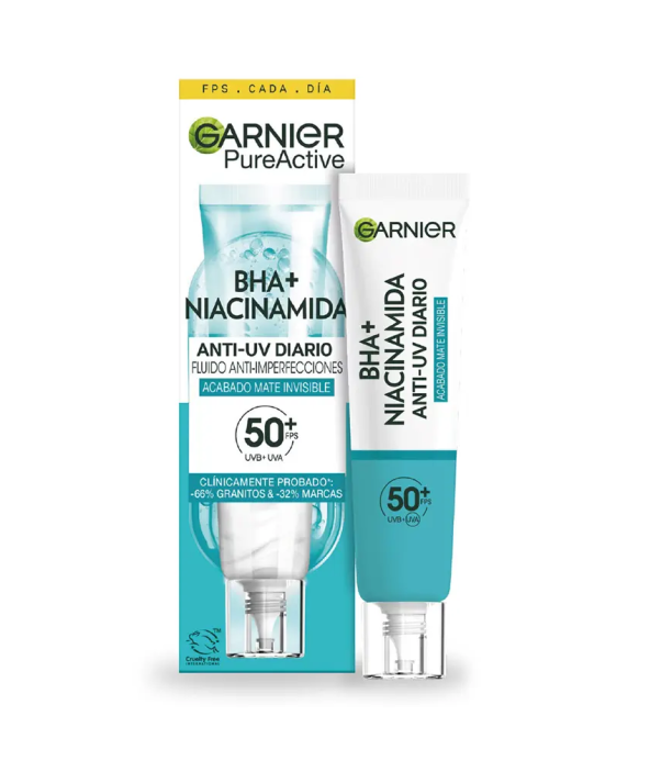 Pure Active Fluido Anti-Imperfecciones BHA+Niacinamida SPF50+ Garnier