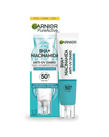 Pure Active Fluido Anti-Imperfecciones BHA+Niacinamida SPF50+ Garnier