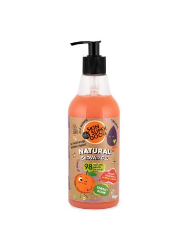 Natural Shower Gel Organic Fresh Basil & Frozen Mandarin
