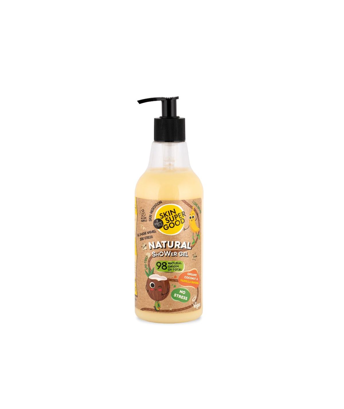 Natural Shower Gel Organic Coconut & Vanilla Banana Natural Shower Gel Organic Coconut & Vanilla Banana