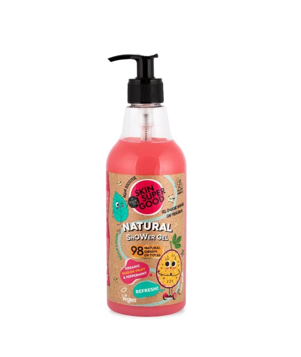 Natural Shower Gel Organic Passion Fruit & Peppermint