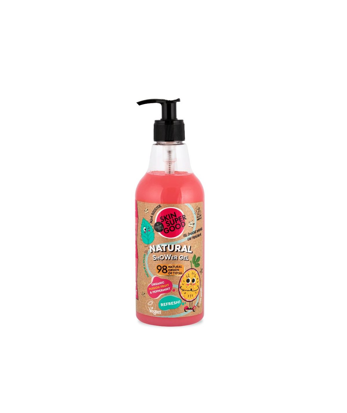 Natural Shower Gel Organic Passion Fruit & Peppermint Natural Shower Gel Organic Passion Fruit & Peppermint