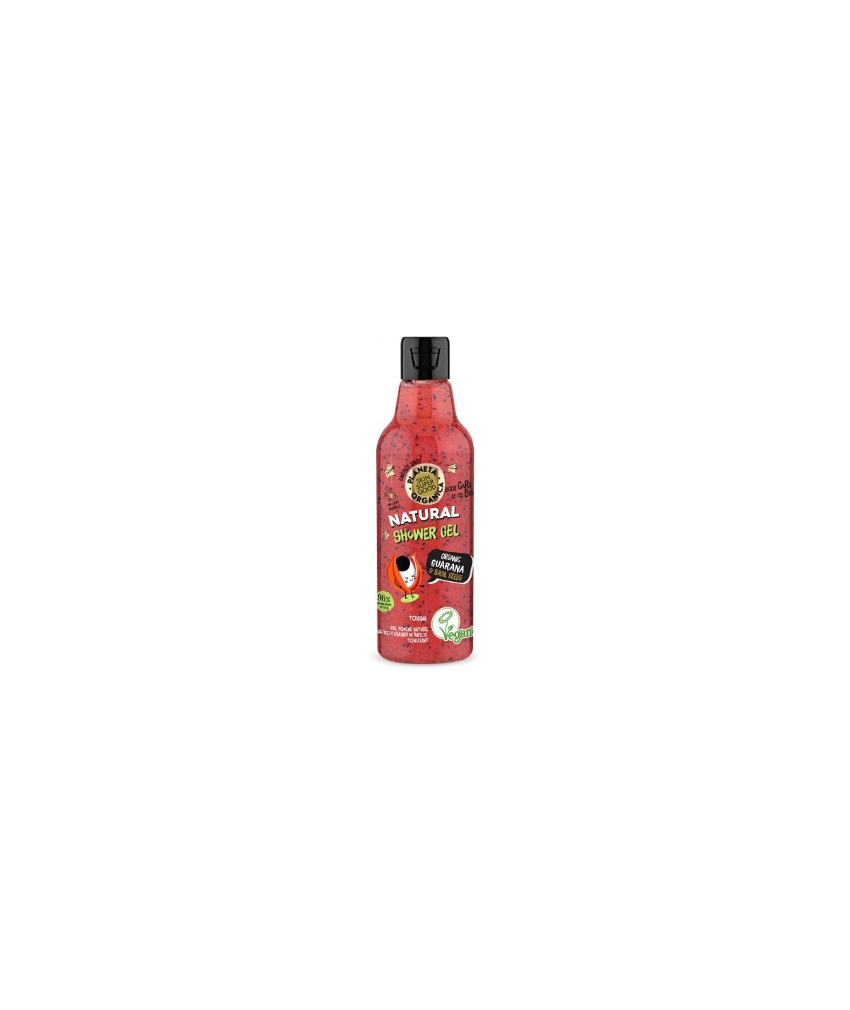 Natural Shower Gel Organic Guarana & Basil Seeds Natural Shower Gel Organic Guarana & Basil Seeds