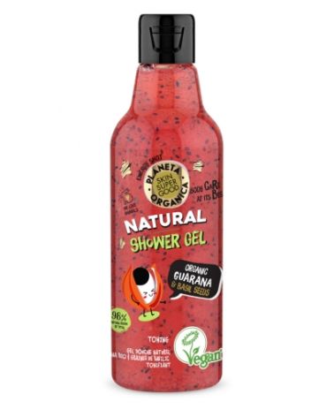 Natural Shower Gel Organic Guarana & Basil Seeds