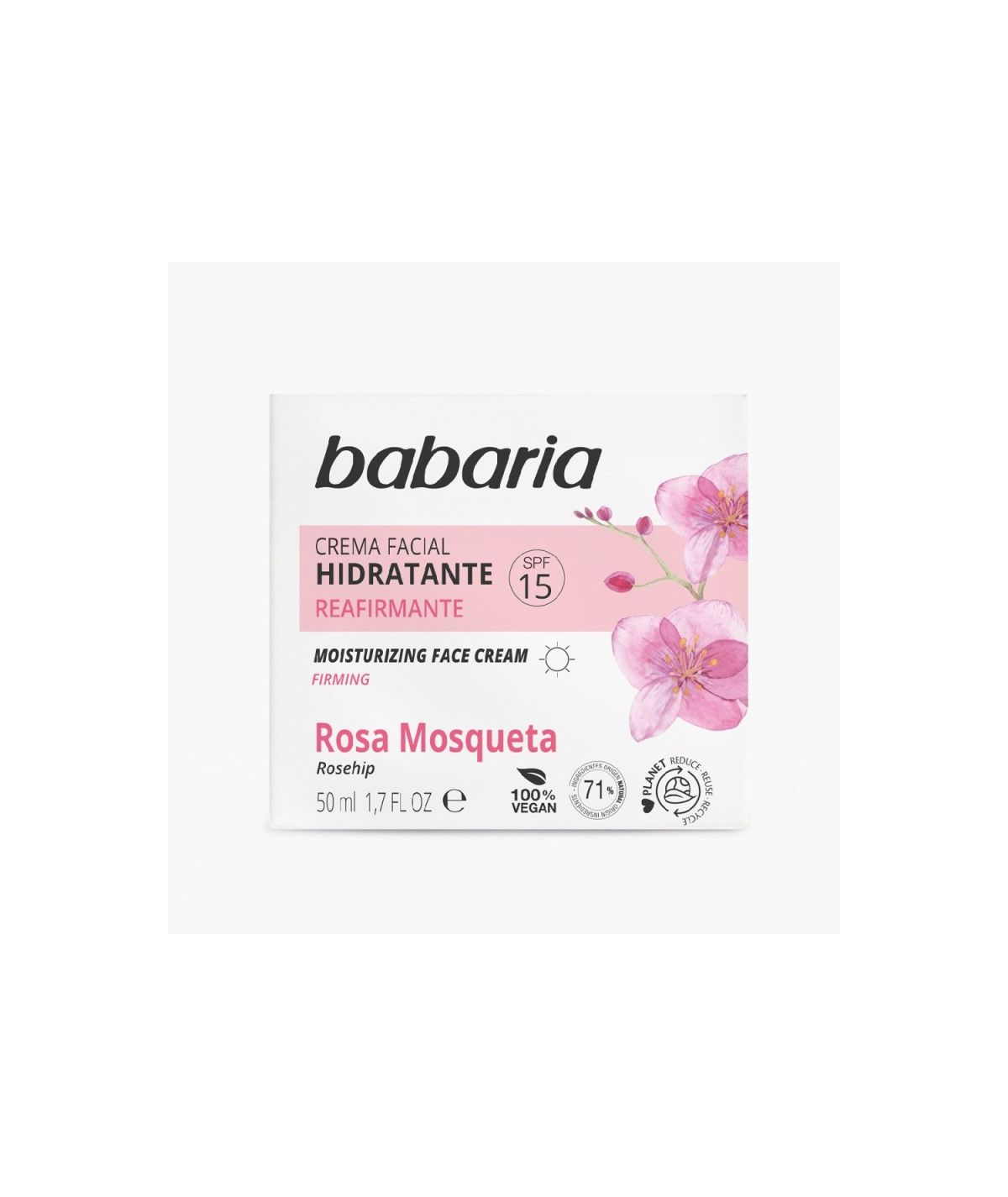 Crema Facial Hidratante Rosa Mosqueta SPF15 Babaria Crema Facial Hidratante Rosa Mosqueta SPF15 Babaria