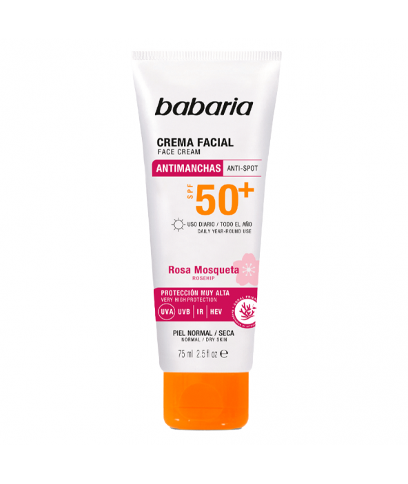 Crema Facial Solar Antimanchas SPF50+ Babaria