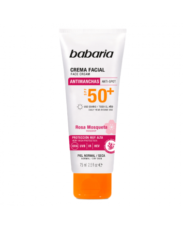 Crema Facial Solar Antimanchas SPF50+ Babaria