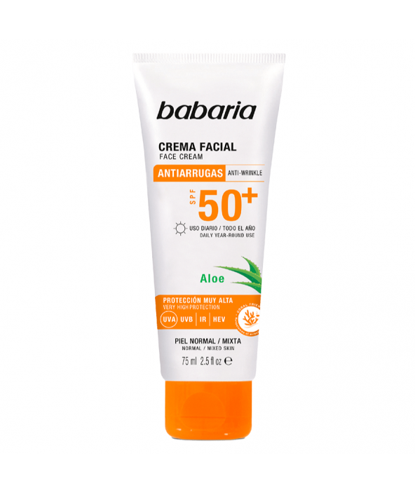 Crema Facial Solar SPF50+ Babaria