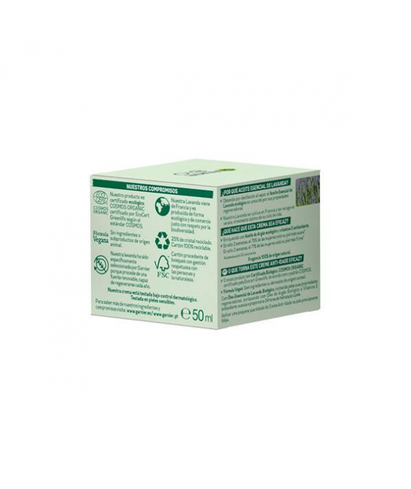 Crema Anti-Edad Regeneradora Aceite Esencial Lavanda y Argán Ecológico y Vitamina E - Garnier Crema Anti-Edad Regeneradora Aceite Esencial Lavanda y Argán Ecológico y Vitamina E - Garnier