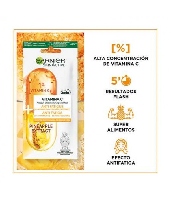 Mask Tissu Anti Fatiga con Vitamina Cg & Piña - Garnier
