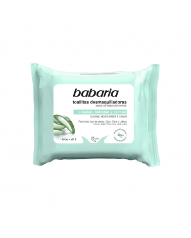 Toallitas Desmaquillantes Aloe Vera Babaria