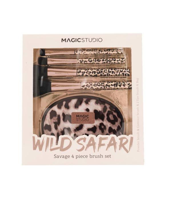 Wild Safari Savage 4 Piece Brush Set Magic Studio